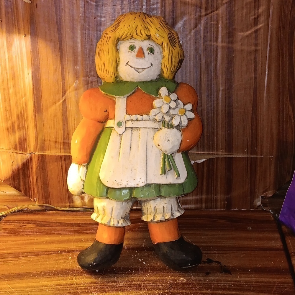 Vintage 1960s HODA Raggedy Ann wall deco